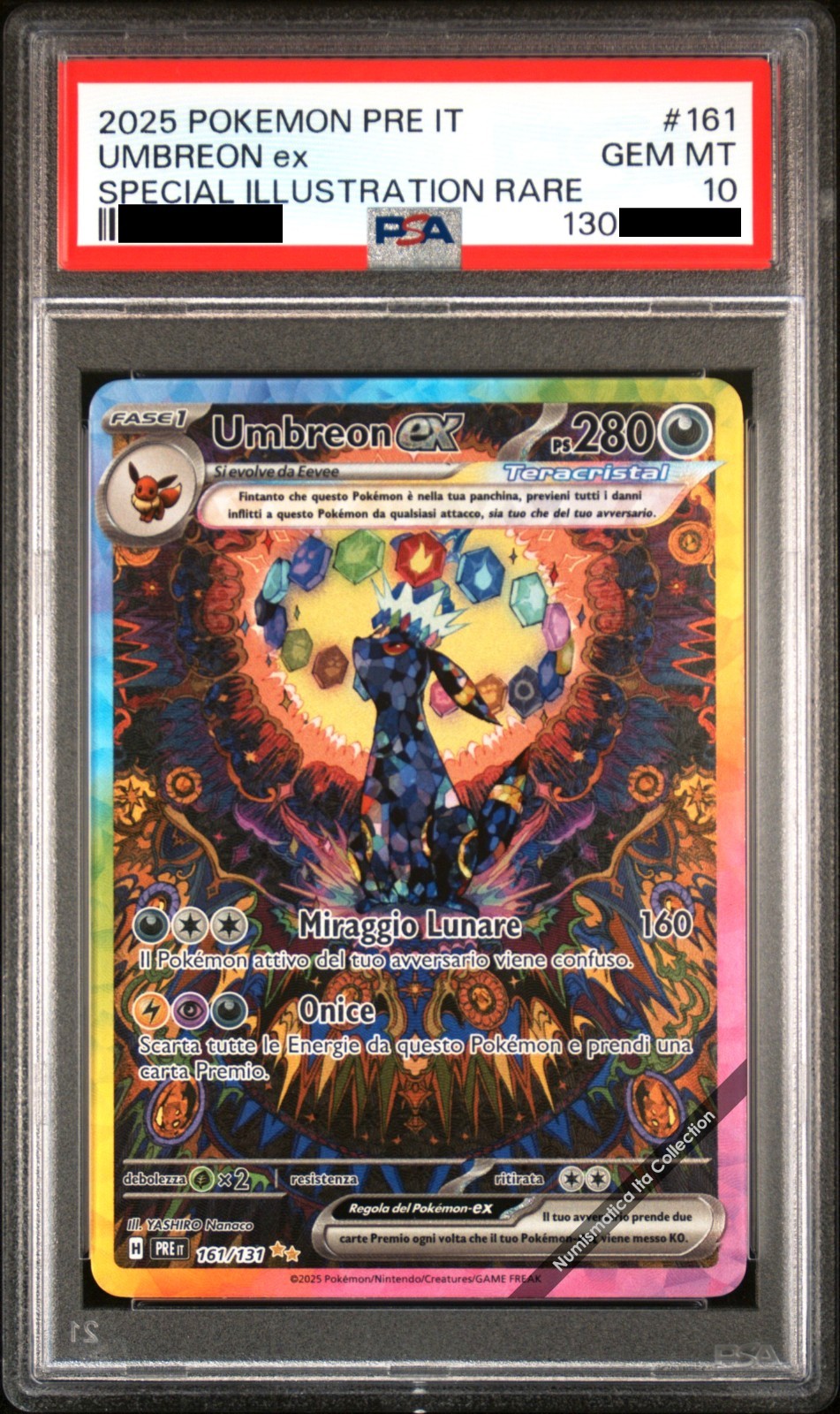 UMBREON EX 161/131 PSA 10 ⭐⭐ PRISMATIC EVOLUTIONS – ALTERNATIVES ITA [GEM MINT]