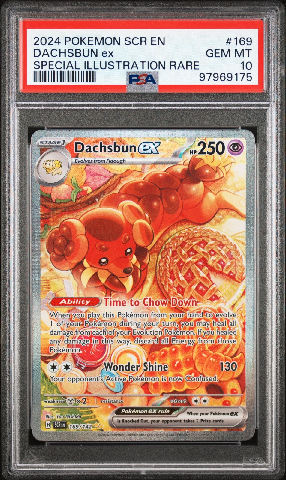 PSA 10 – POKEMON S&V STELLAR CROWN – DACHSBUN 169/142 SPECIAL ILLUSTRATION RARE