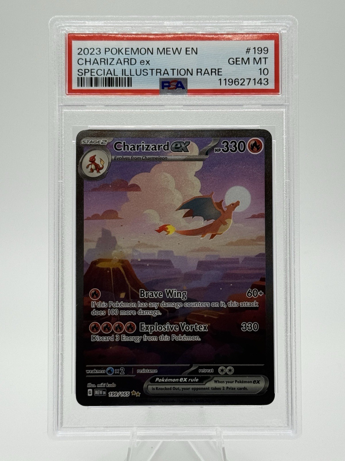 Pokemon Charizard ex 151 MEW EN Special Illustration Rare #199 PSA 10 Gem Mint