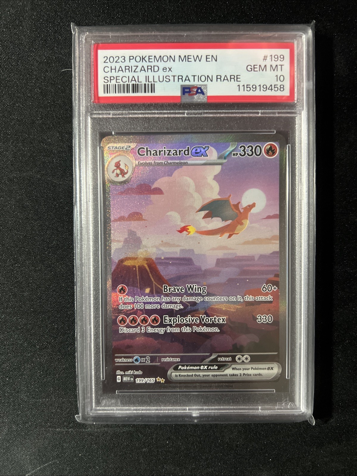 Charizard ex 199/165 Pokemon 151 Set Special Illustration Rare SIR PSA 10