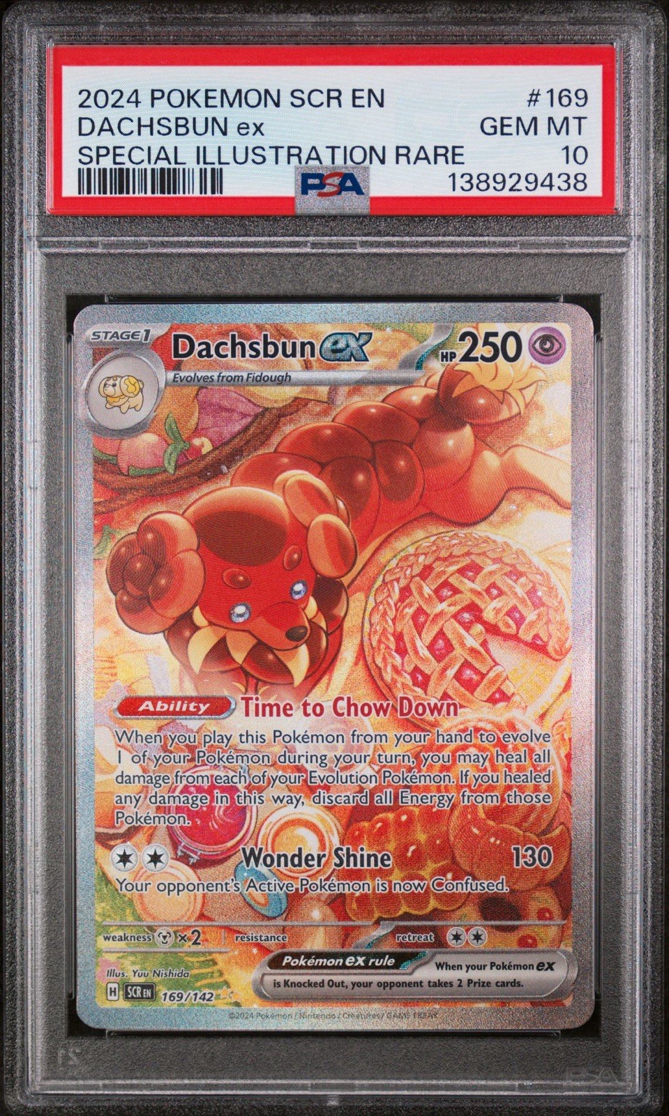 2024 POKEMON SCR EN-STELLAR CROWN SPECIAL ILLUSTRATION RARE DACHSBUN EX PSA 10