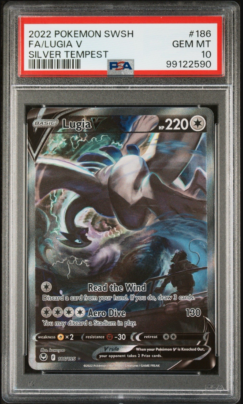 Lugia V Alt Art 186/195 Silver Tempest PSA 10