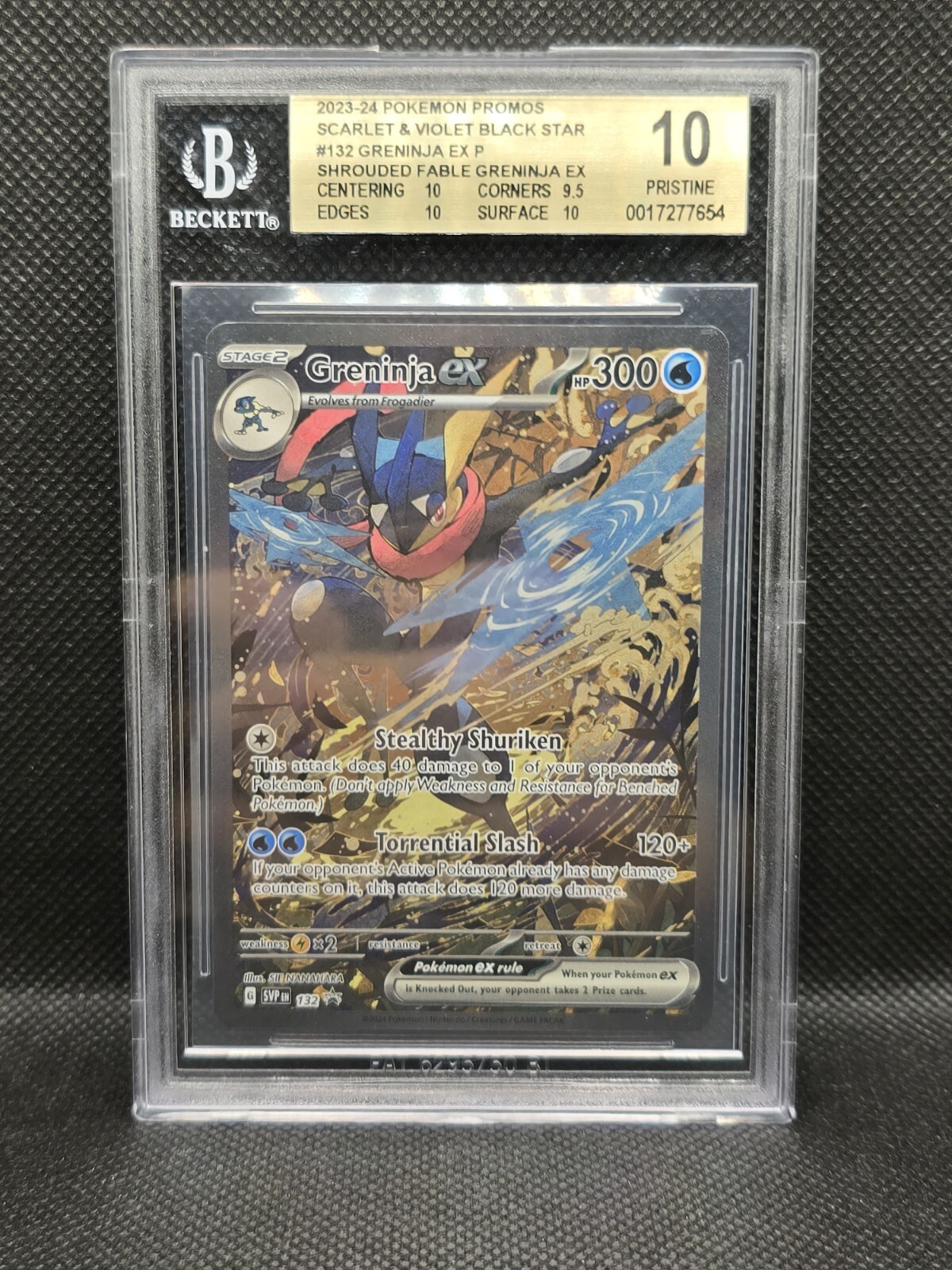 BGS 10 Greninja Ex #132 Shrouded Fables (Pop 5) (Not PSA 10)