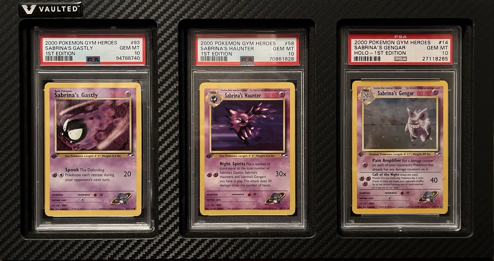 1ST EDITION PSA 10 SABRINA’S GENGAR, SABRINA’S HAUNTER, & SABRINA’S GHASTLY
